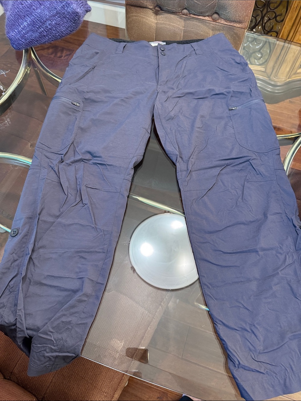 L.L. Bean Women's Straight-Leg Travel Pants in Gray